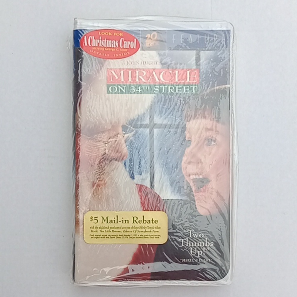 Vintage VHS Tape Miracle On 34th Street